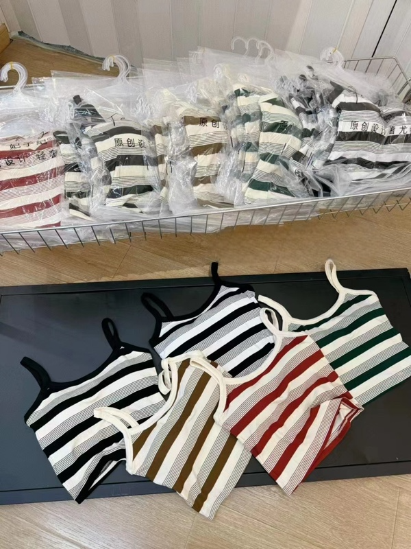 間條背心連TOP小背心